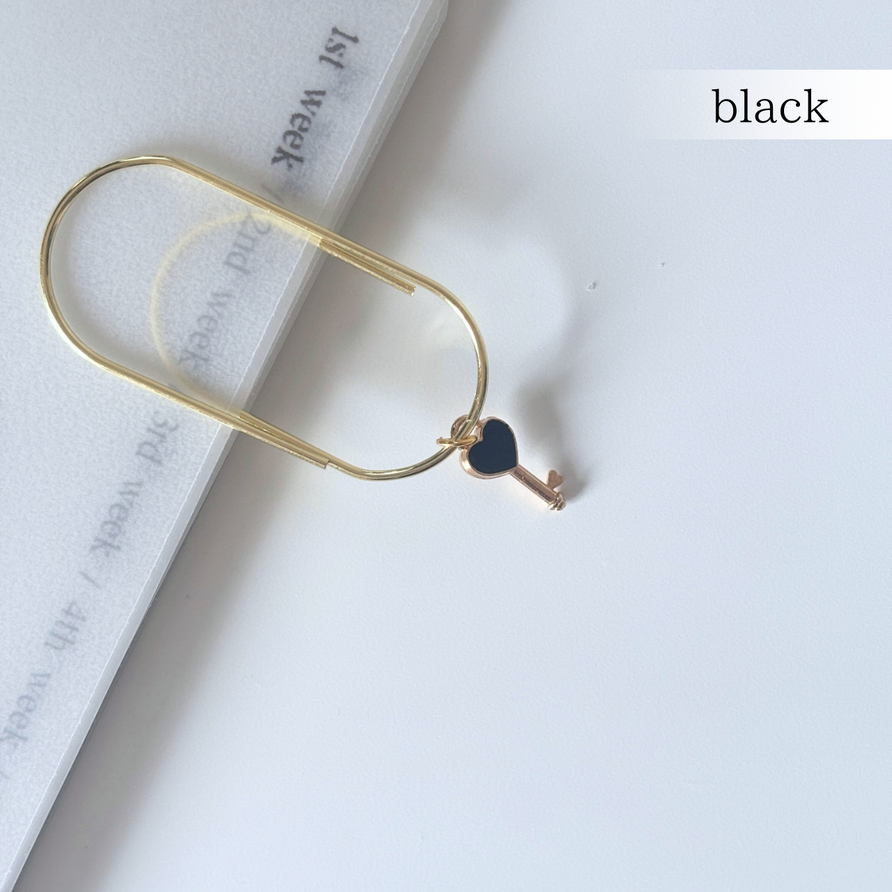 ハートの鍵クリップ