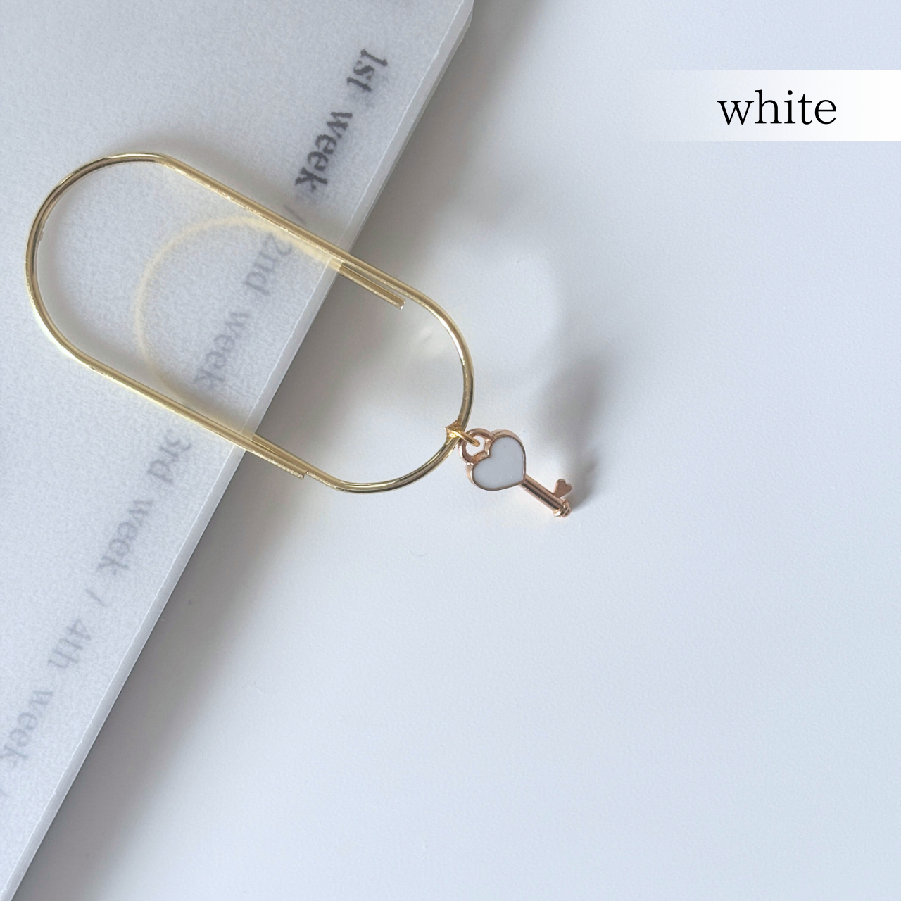 ハートの鍵クリップ